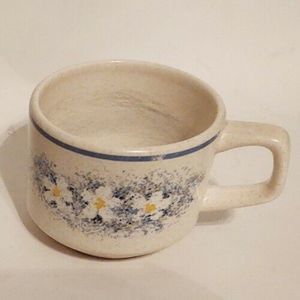 Lenox China TEMPER-WARE DEWDROPS Flowers Blue Coffee Tea Mug Cup